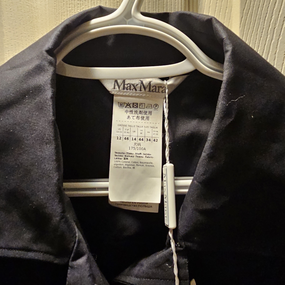 Max Mara Saio Black dress size 12 - missing belt